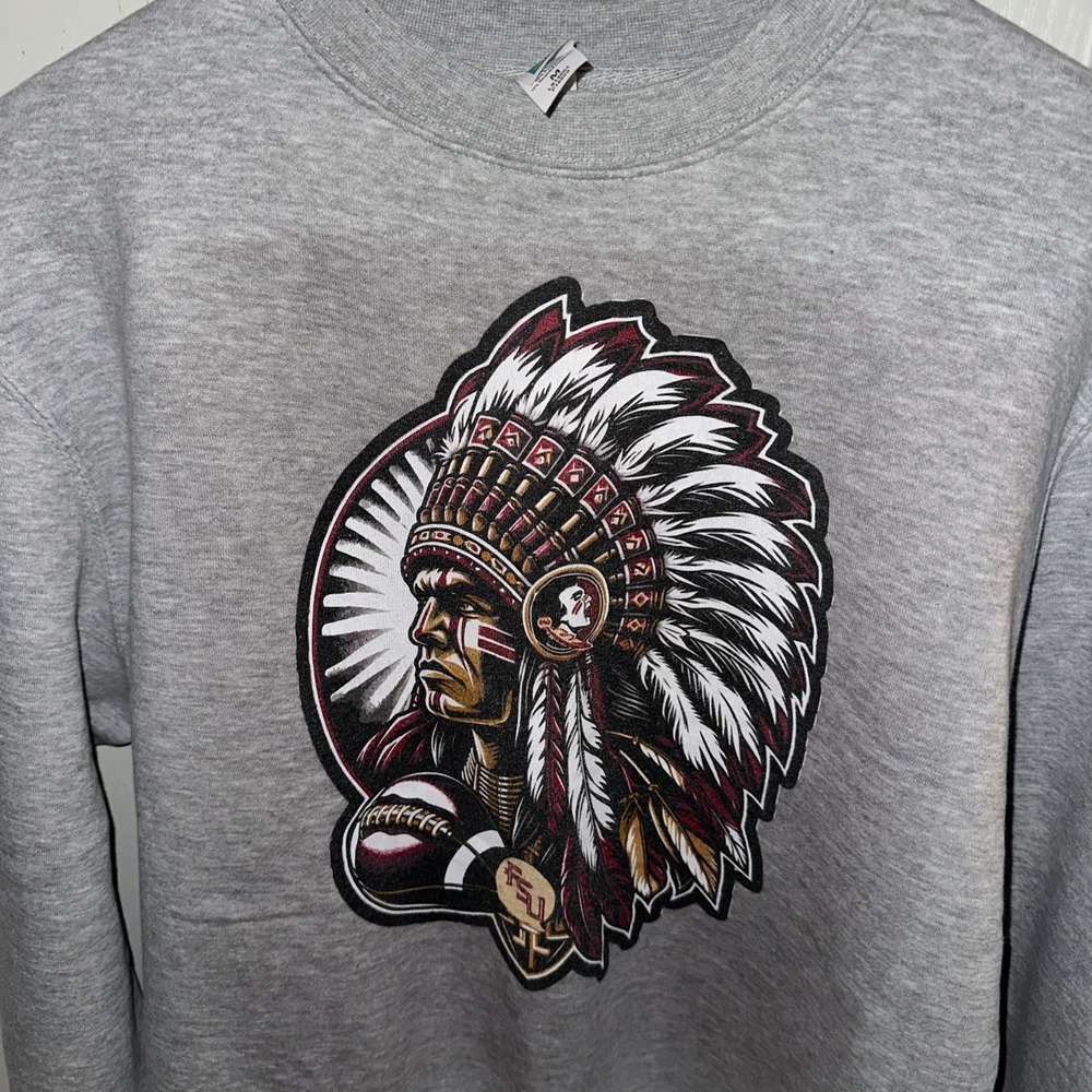 Florida State University FSU Seminoles Lane Seven Sweatshirt Size Medium Gray‎